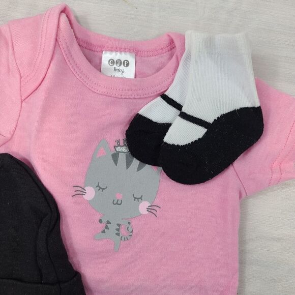 CJP Pink 3 Peice Size 6-9 Months Onesie - Picture 5 of 7